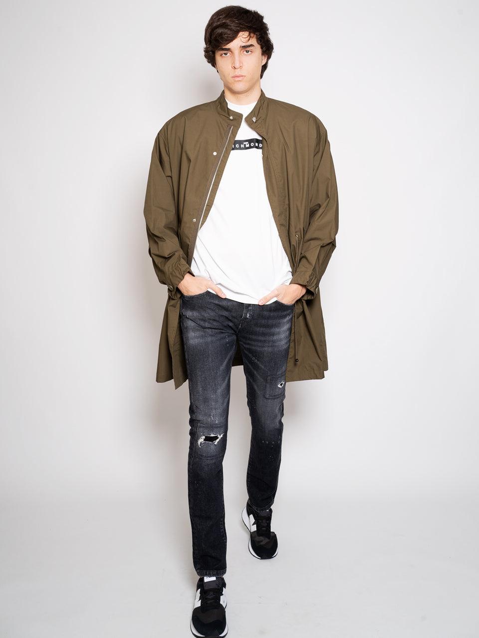 JOHN RICHMOND Parka Oversize Verde Promozione Limitata