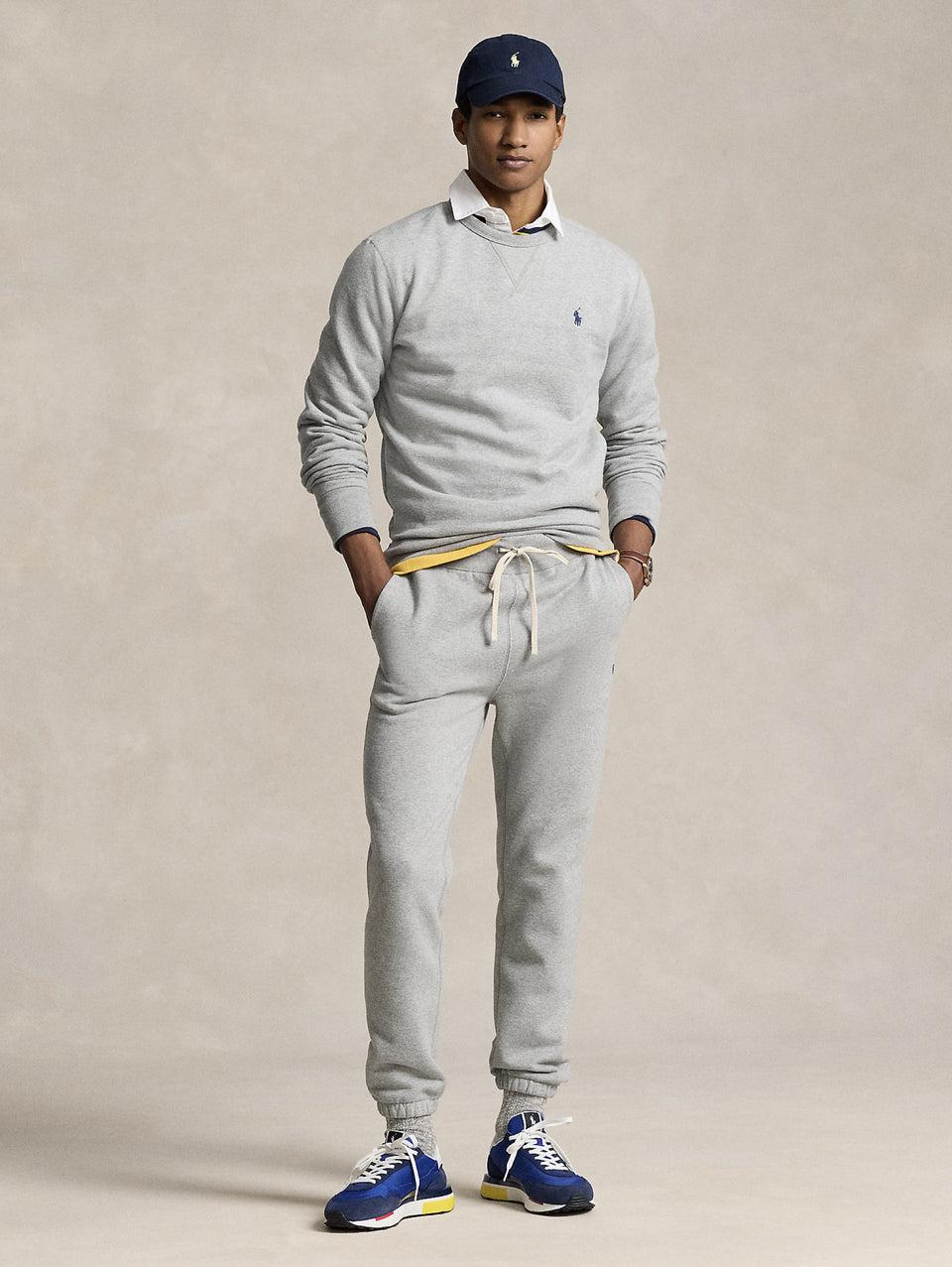 RALPH LAUREN Pantaloni Joggers in Misto Cotone Grigio Shopping Online