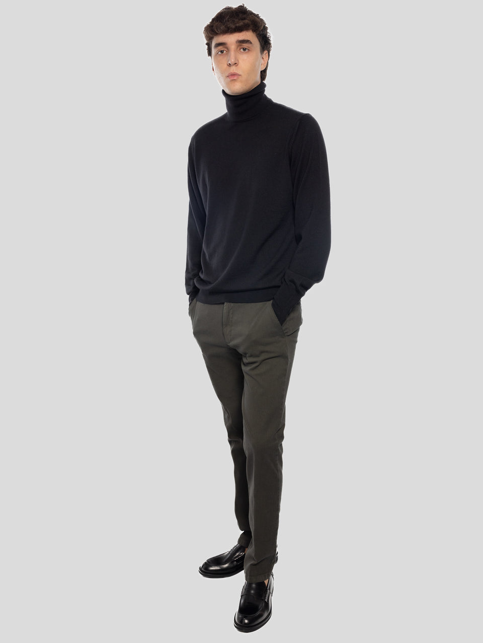 BRIGLIA 1949 Pantaloni Slim in Cotone Armaturato Verde Sottocosto