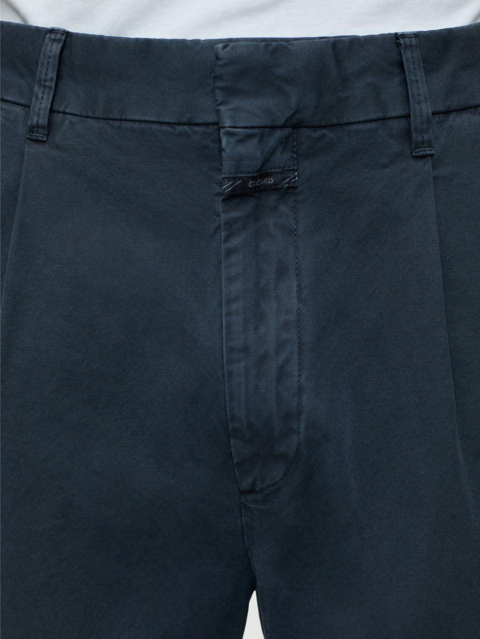CLOSED Pantaloni Ampi con Pences Blu Fumo Sconto