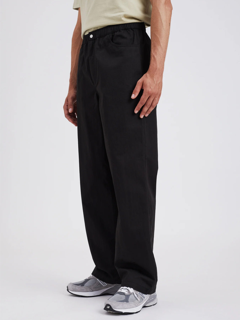 NORSE PROJECTS Pantaloni con Coulisse in Micro Twill Nero Offerta