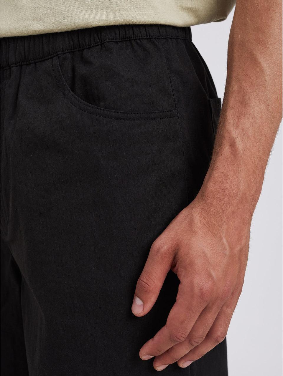 NORSE PROJECTS Pantaloni con Coulisse in Micro Twill Nero Offerta