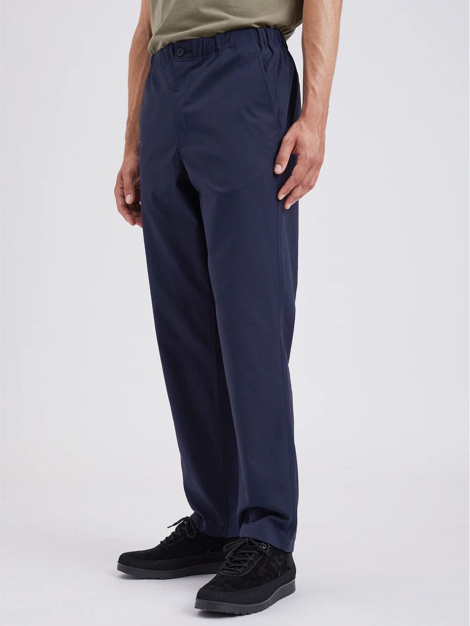 NORSE PROJECTS Pantaloni in Solotex con Elastico in Vita Blu Outlet
