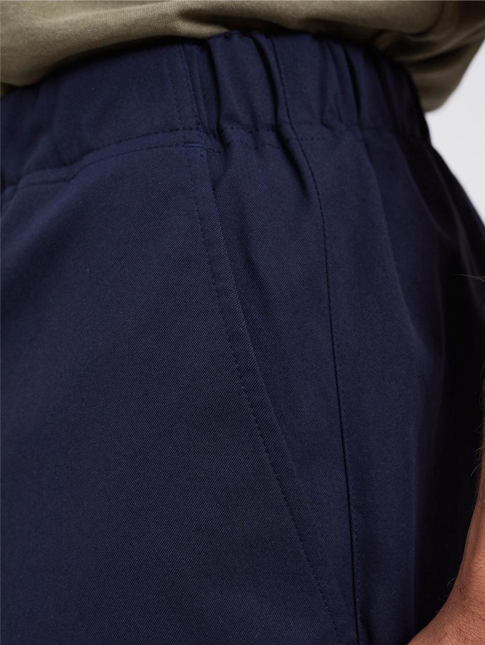 NORSE PROJECTS Pantaloni in Solotex con Elastico in Vita Blu Outlet