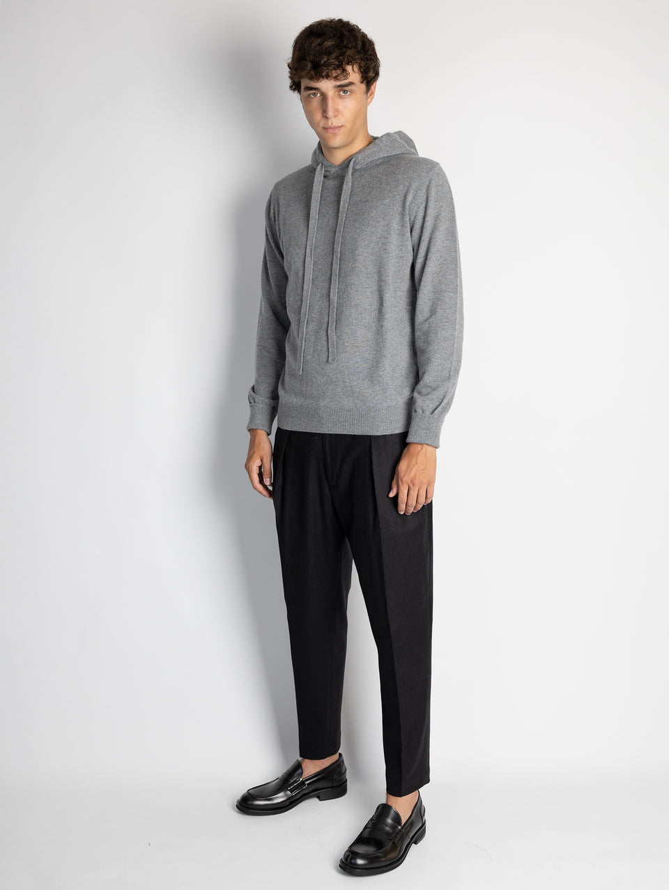 BRIGLIA 1949 Pantaloni in Flanella con Pinces Nero Saldi
