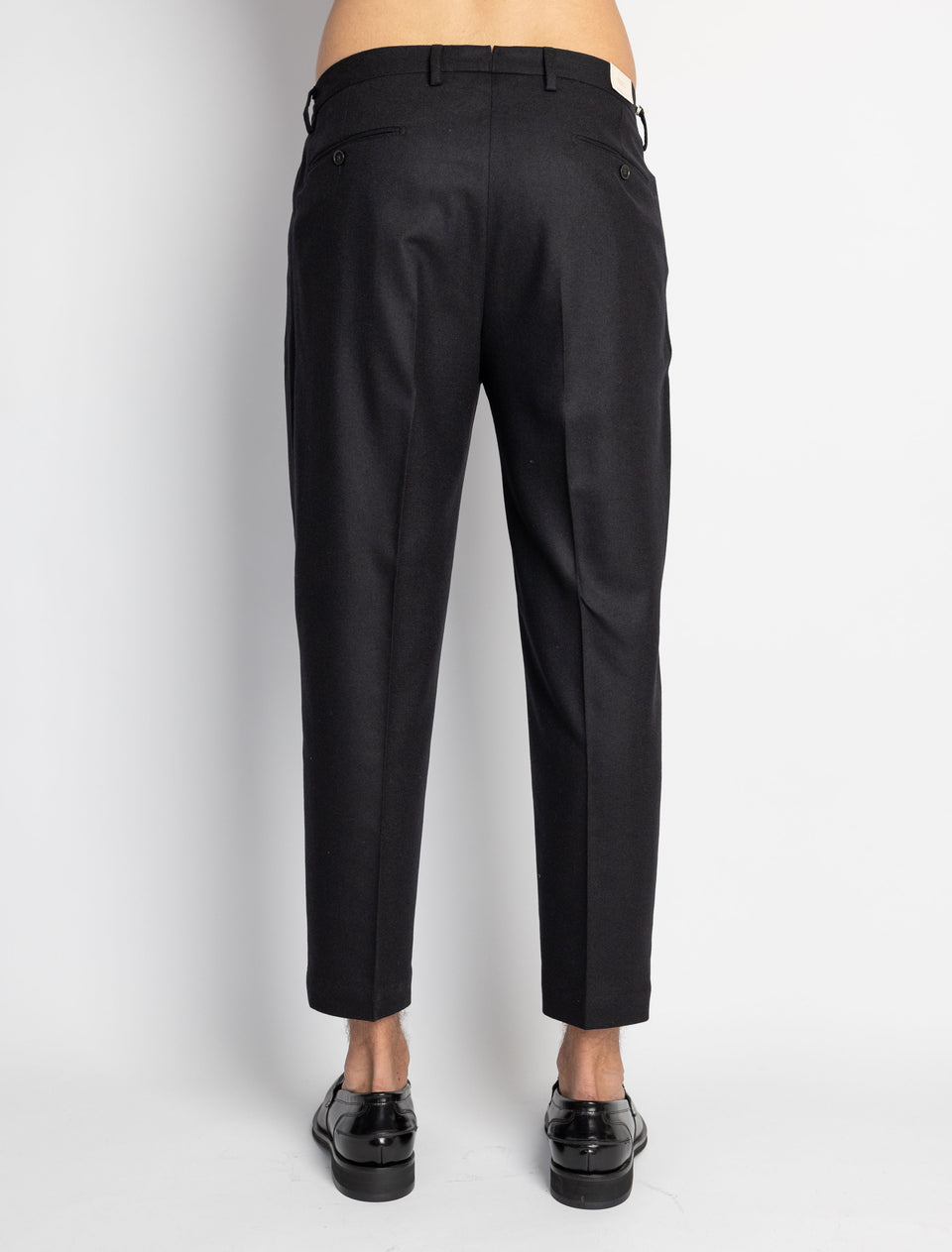 BRIGLIA 1949 Pantaloni in Flanella con Pinces Nero Saldi