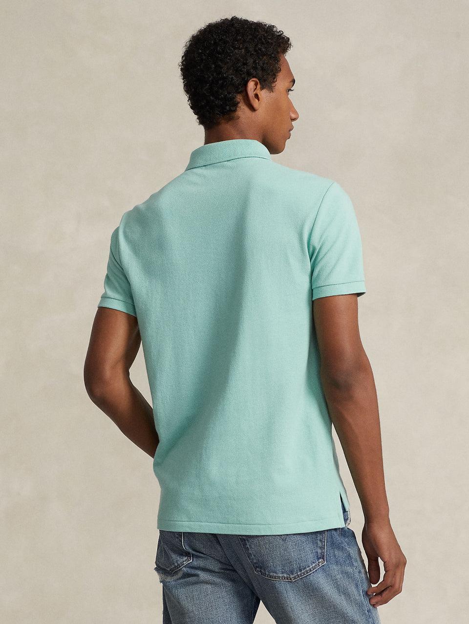 RALPH LAUREN Polo in Mesh Slim Fit Acqua Nuova