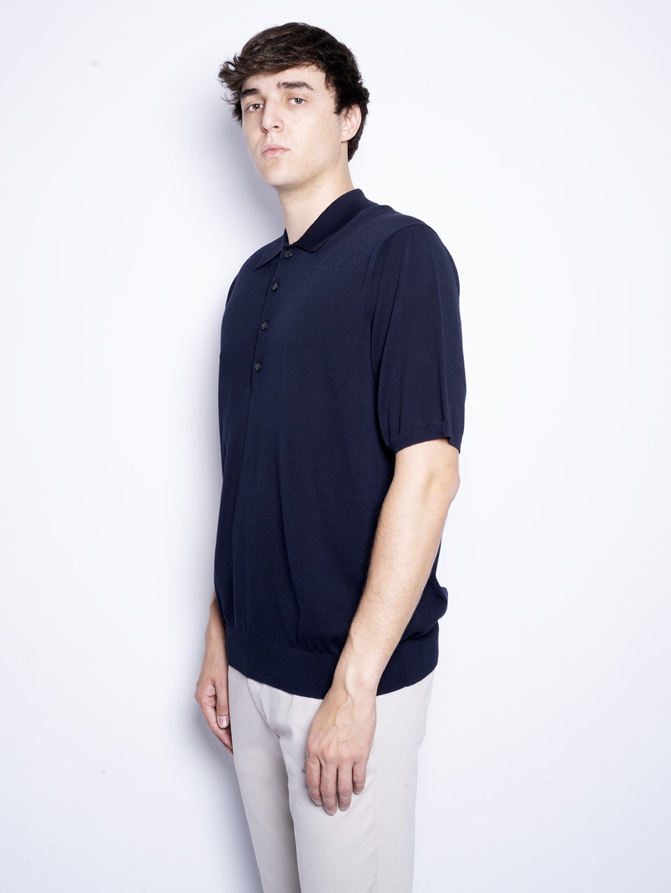 CLOSED Polo in Cotone Extrafine Blu Notte Italy