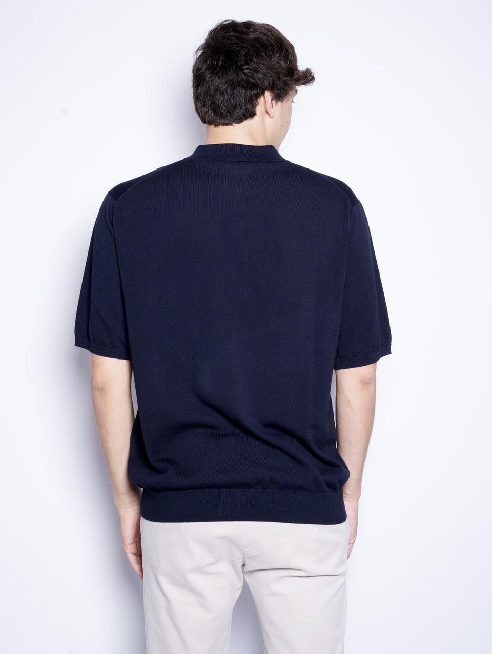 CLOSED Polo in Cotone Extrafine Blu Notte Italy