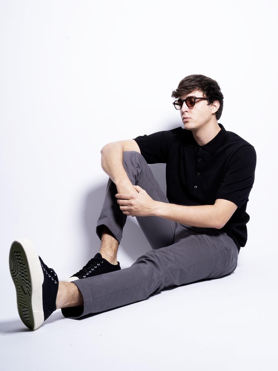 CLOSED Polo in Cotone Extrafine Nero Italia
