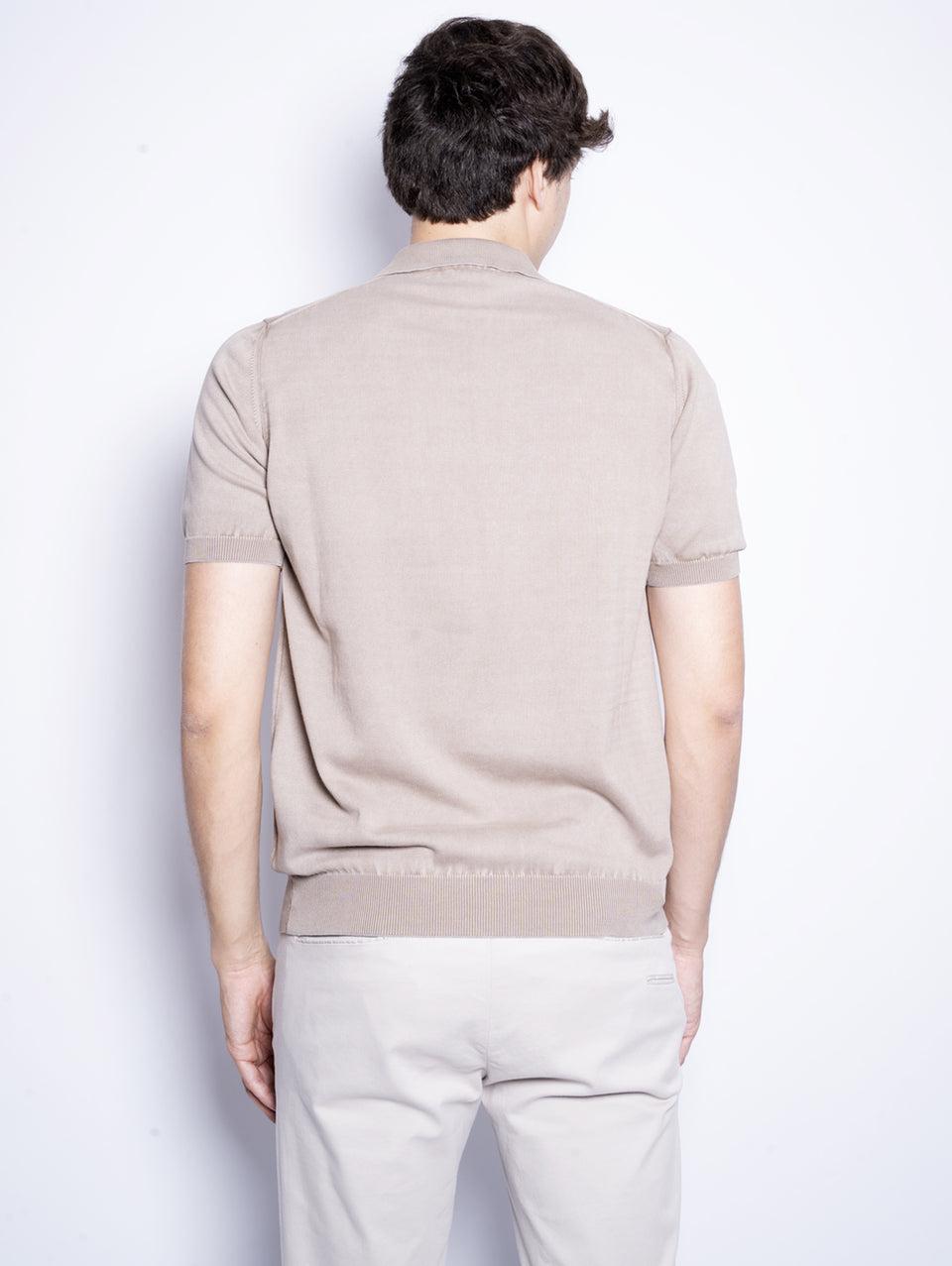 ALPHA STUDIO Polo in Cotone Tinto in Capo Argilla Vendita