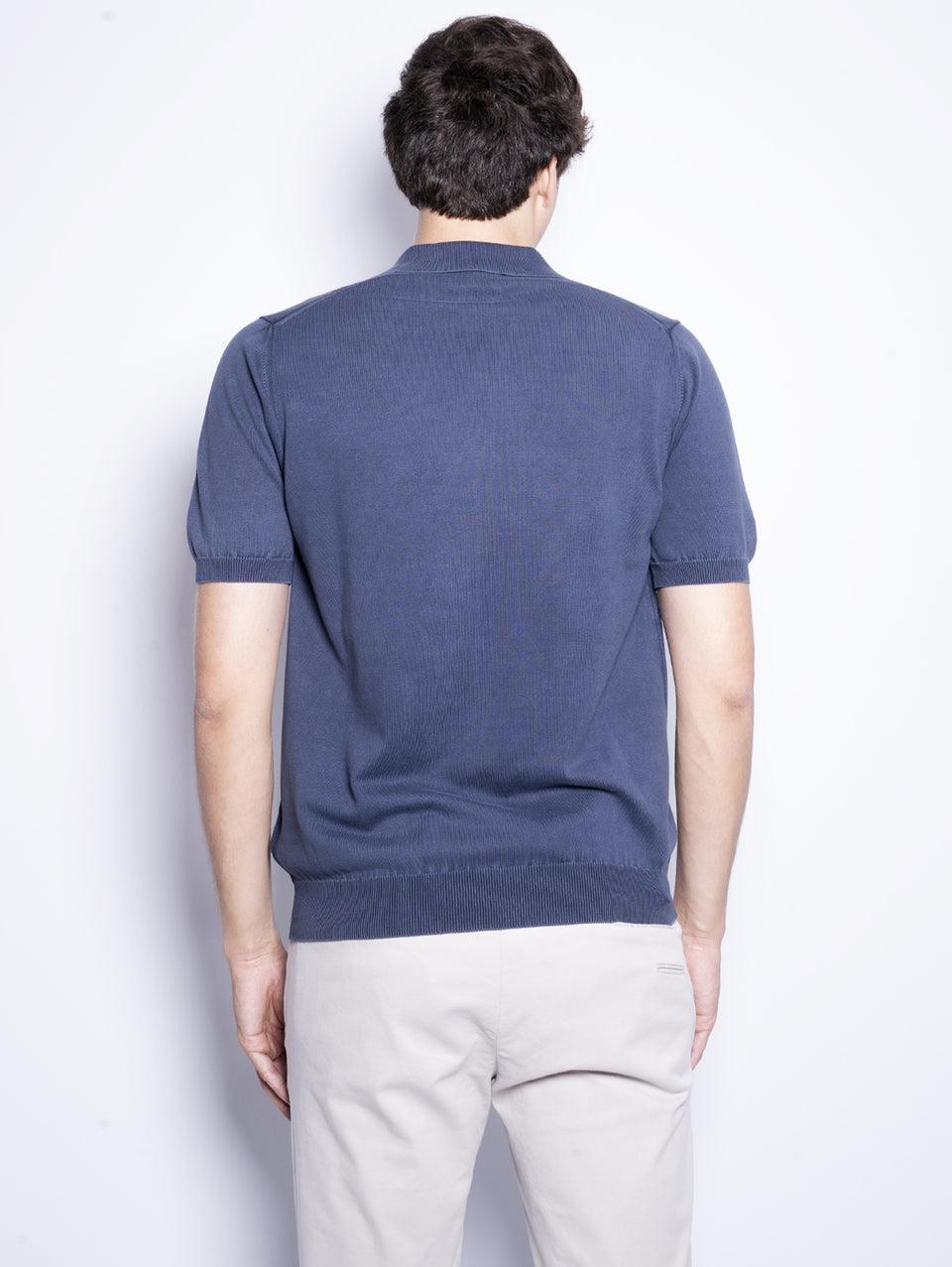 ALPHA STUDIO Polo in Cotone Tinto in Capo Blu Promozione