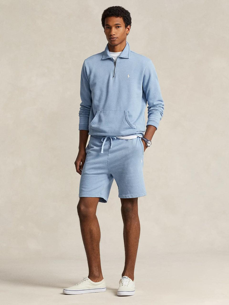 RALPH LAUREN Shorts in Cotone Loopback Celeste Soddisfazione Garantita