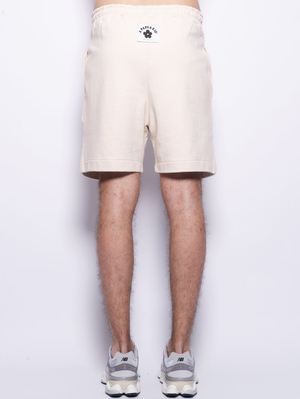 A PAPER KID Shorts in Felpa con Pince Sabbia Sottocosto