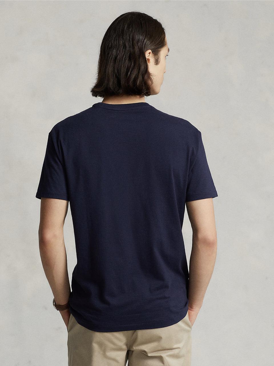 RALPH LAUREN T-shirt in Cotone Basica Inchiostro Economico