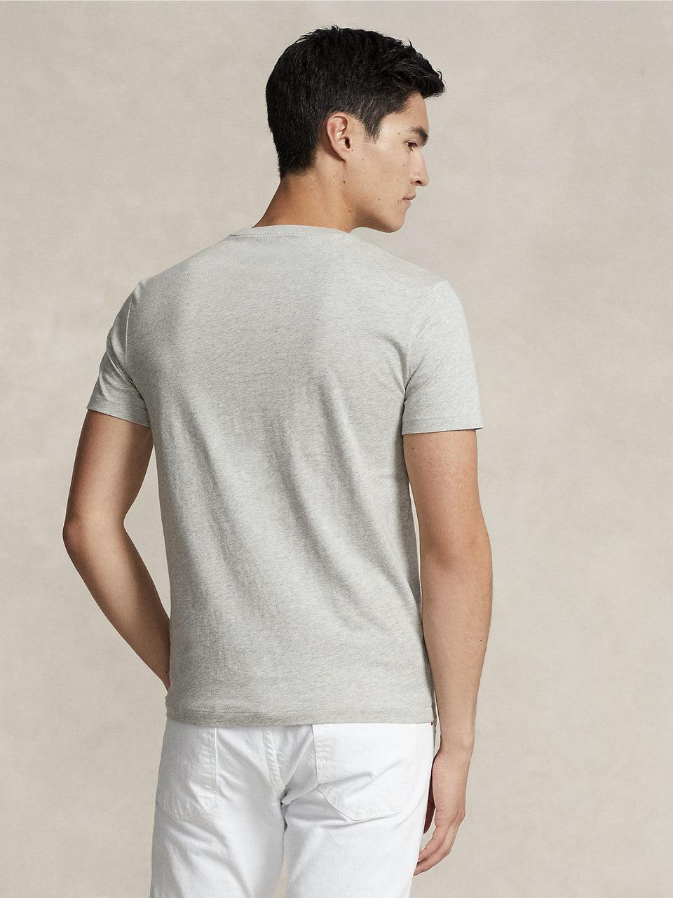 RALPH LAUREN T-shirt in Cotone Basica Grigio Outlet