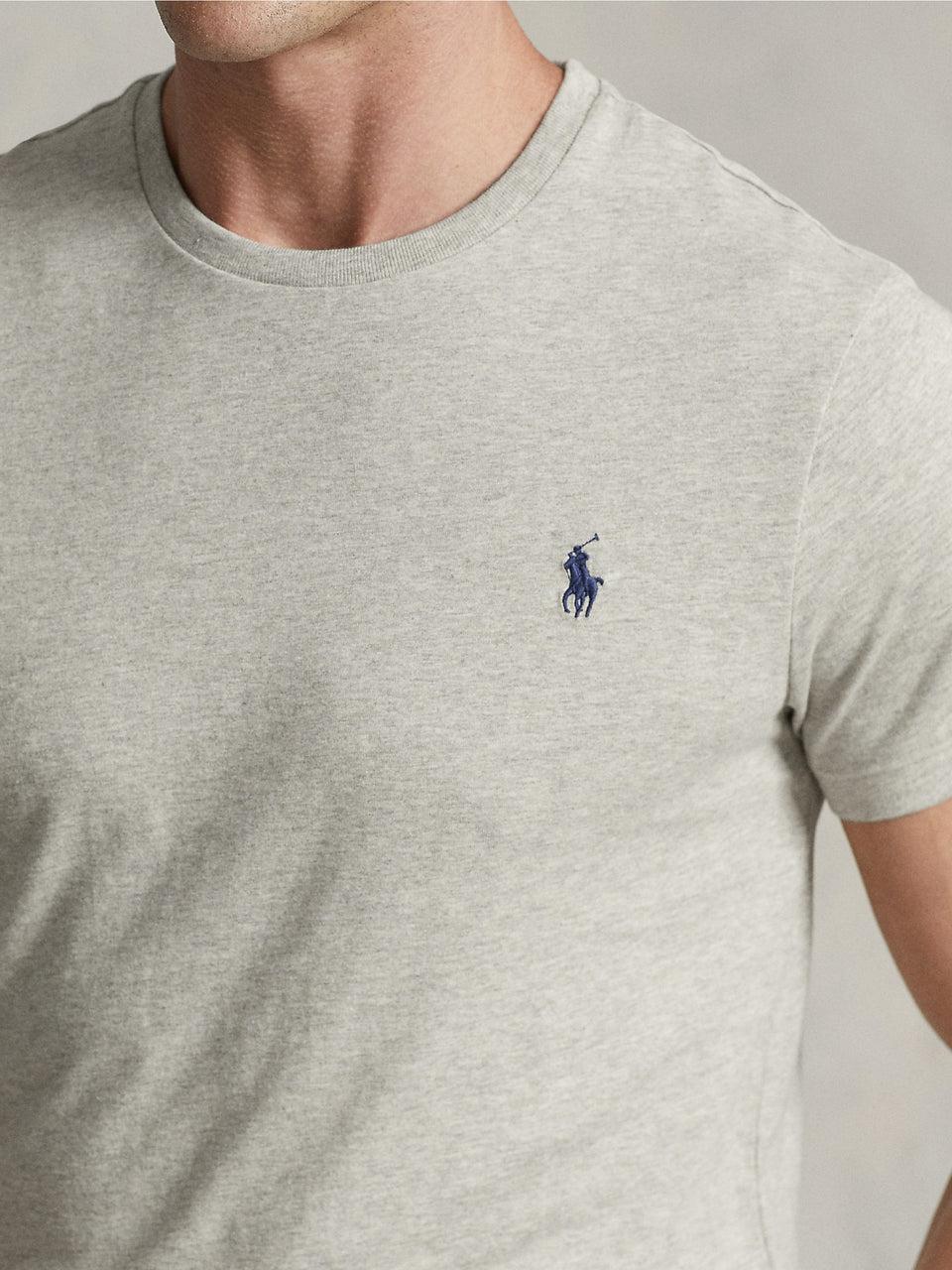 RALPH LAUREN T-shirt in Cotone Basica Grigio Outlet