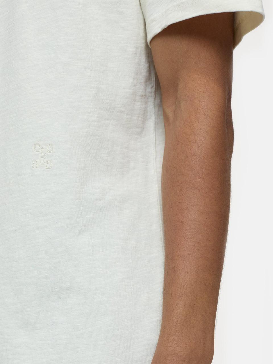 CLOSED T-shirt Effetto Fiammato Avorio Vendite Flash