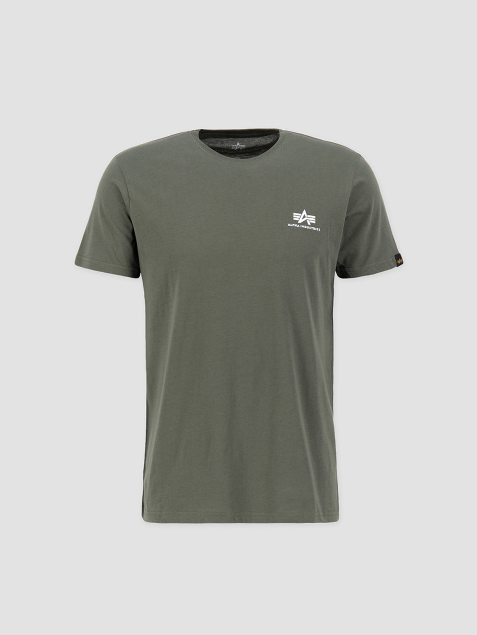 ALPHA INDUSTRIES T-shirt con Logo sul Petto Verde Nuova