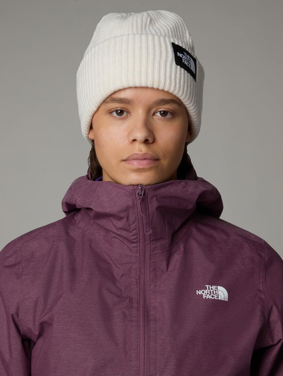 THE NORTH FACE Berretto in Maglia a Coste con Logo Bianco Offerta