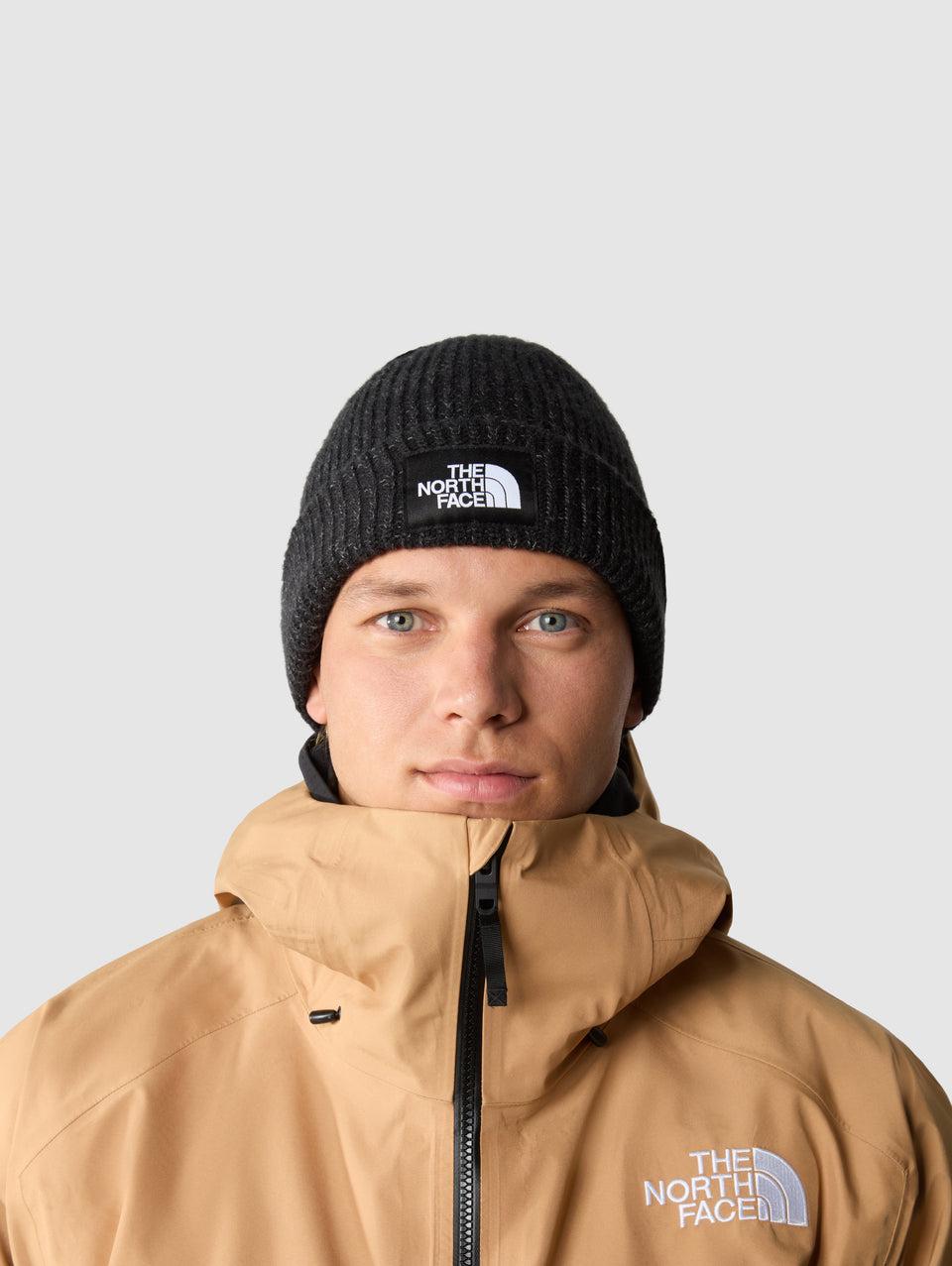 THE NORTH FACE Berretto in Maglia a Coste con Logo Nero Economico