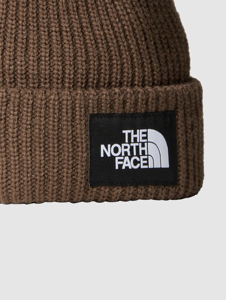 THE NORTH FACE Berretto in Maglia a Coste con Logo Marrone Outlet