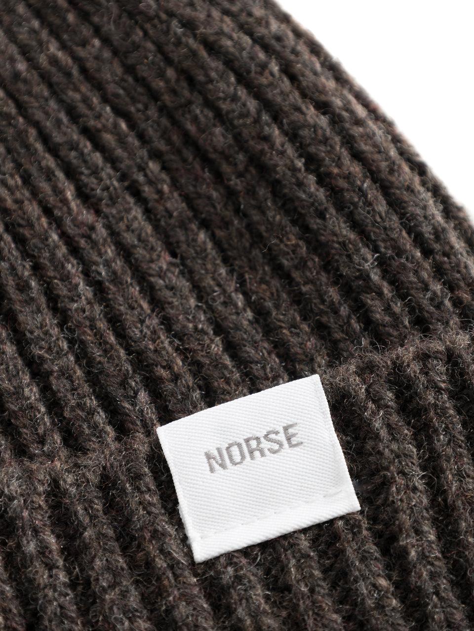 NORSE PROJECTS Berretto in Lana a Coste Marrone Offerte