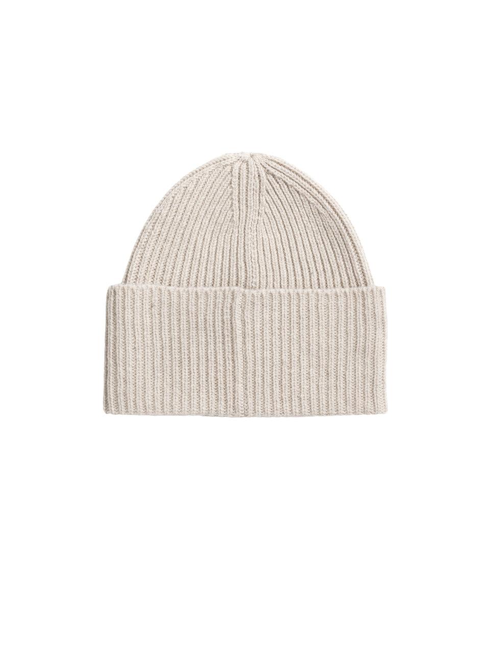 NORSE PROJECTS Berretto in Lana a Coste Farina Vendita Calda
