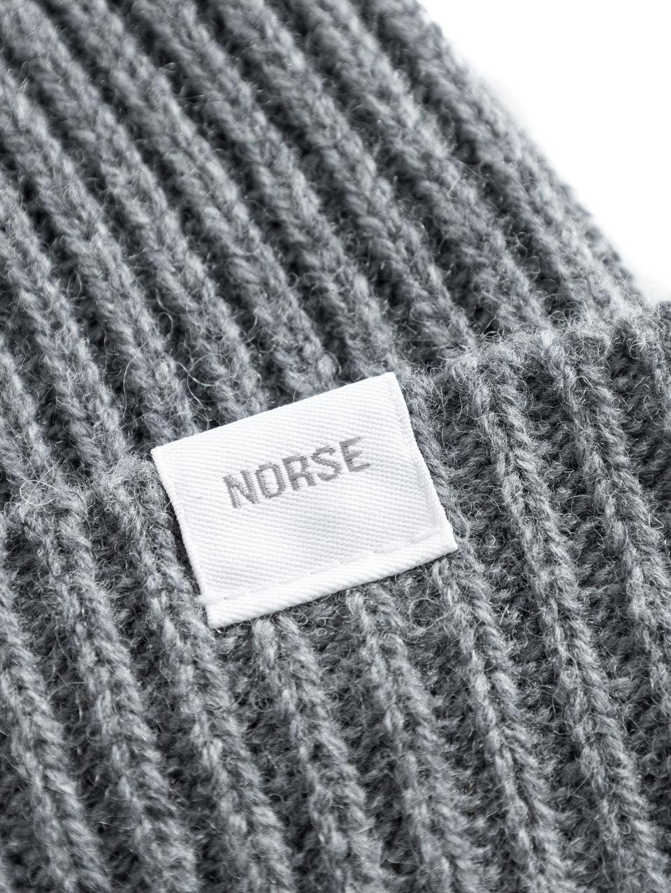 NORSE PROJECTS Berretto in Lana a Coste Grigio Vendita Economica
