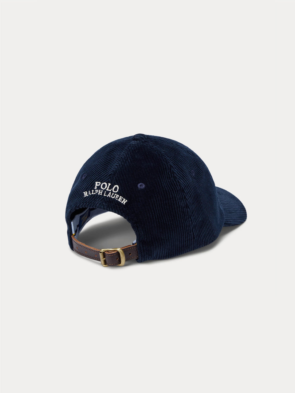 RALPH LAUREN Cappello in Velluto a Coste Blu Saldi Di Fabbrica
