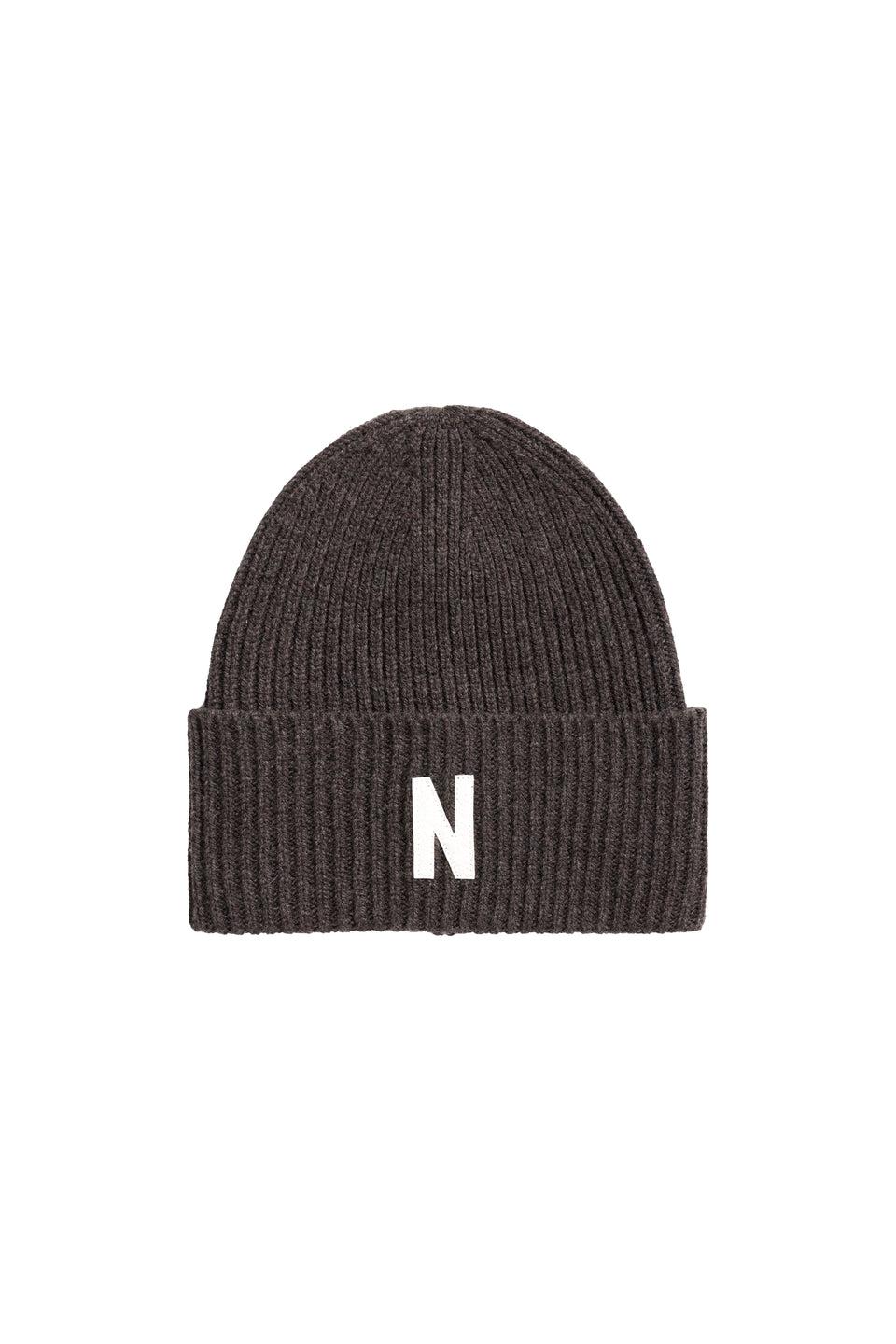 NORSE PROJECTS Capello Beanie in Lana Merinos Marrone Negozio