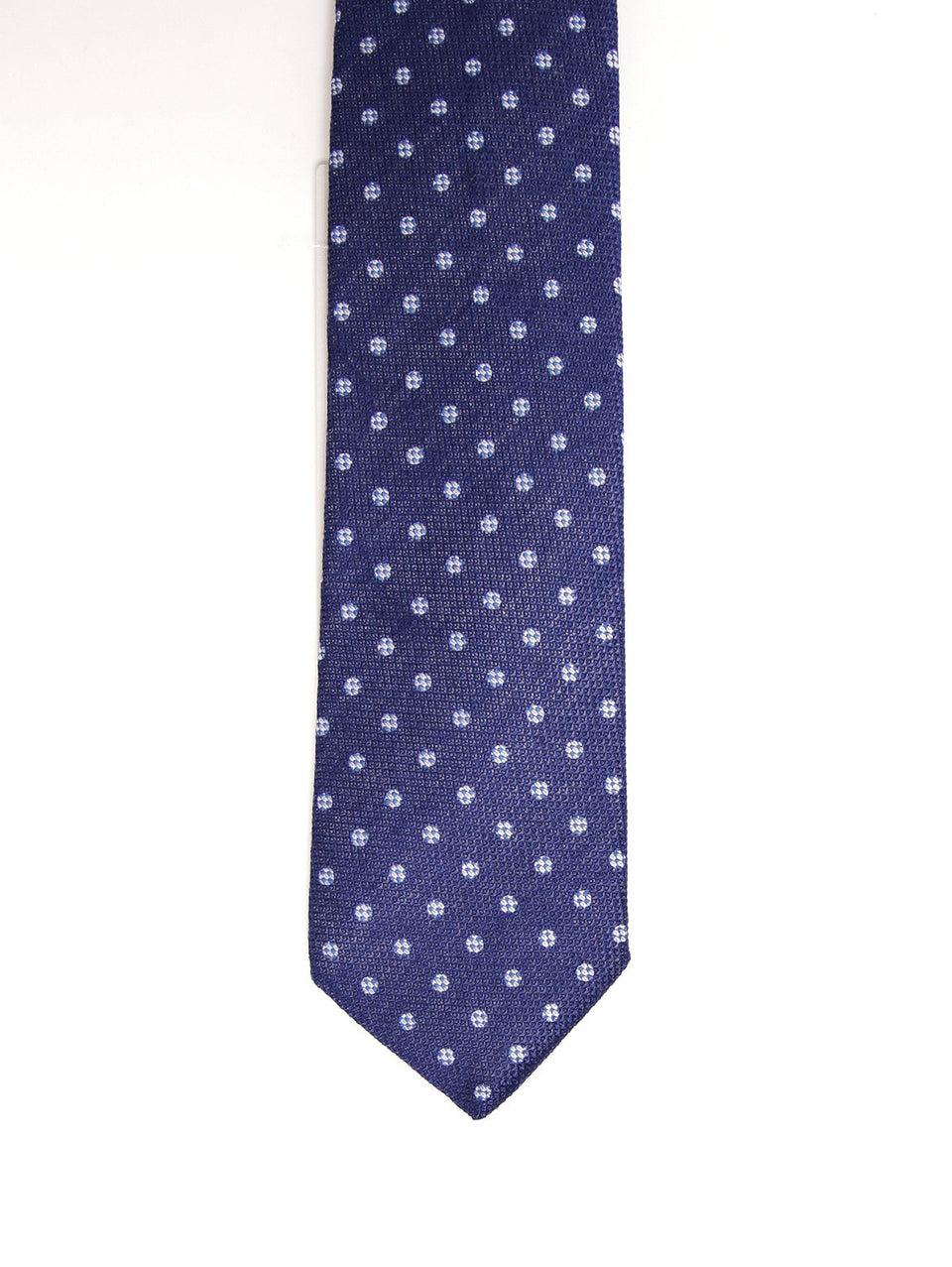 MANUEL RITZ Cravatta in cotone 2232K506 173406 Pois Blu Nuovo