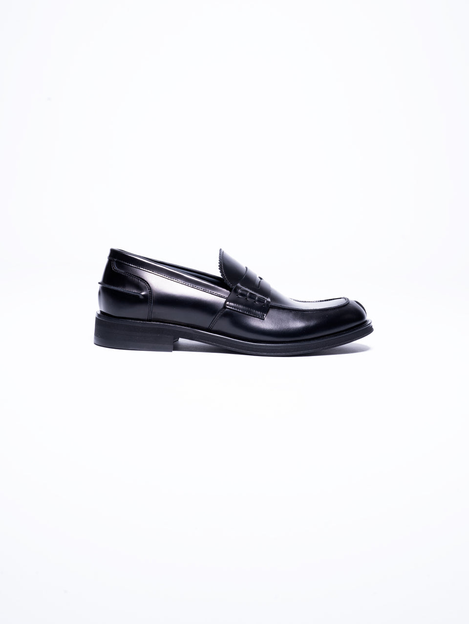GEORGE HOL'S Mocassino Penny Loafer in Abrasivato Nero Nuova