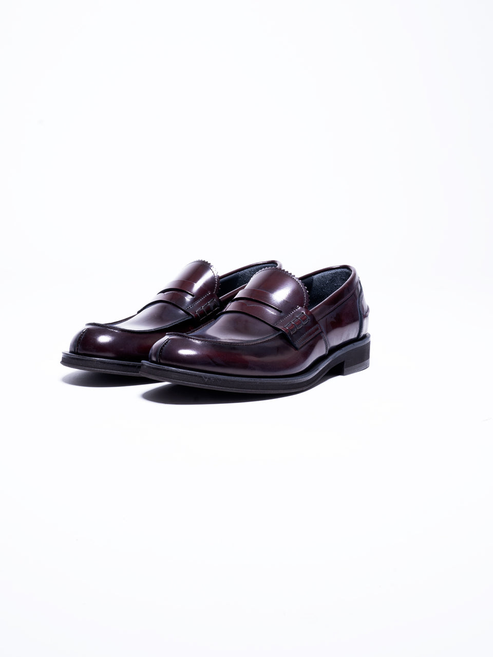 GEORGE HOL'S Mocassino Penny Loafer in Abrasivato Bordeaux Moda
