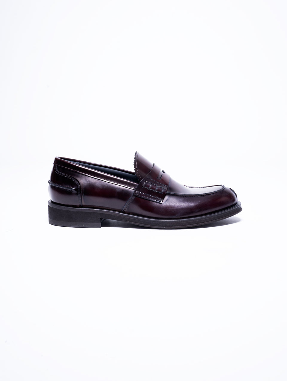GEORGE HOL'S Mocassino Penny Loafer in Abrasivato Bordeaux Moda