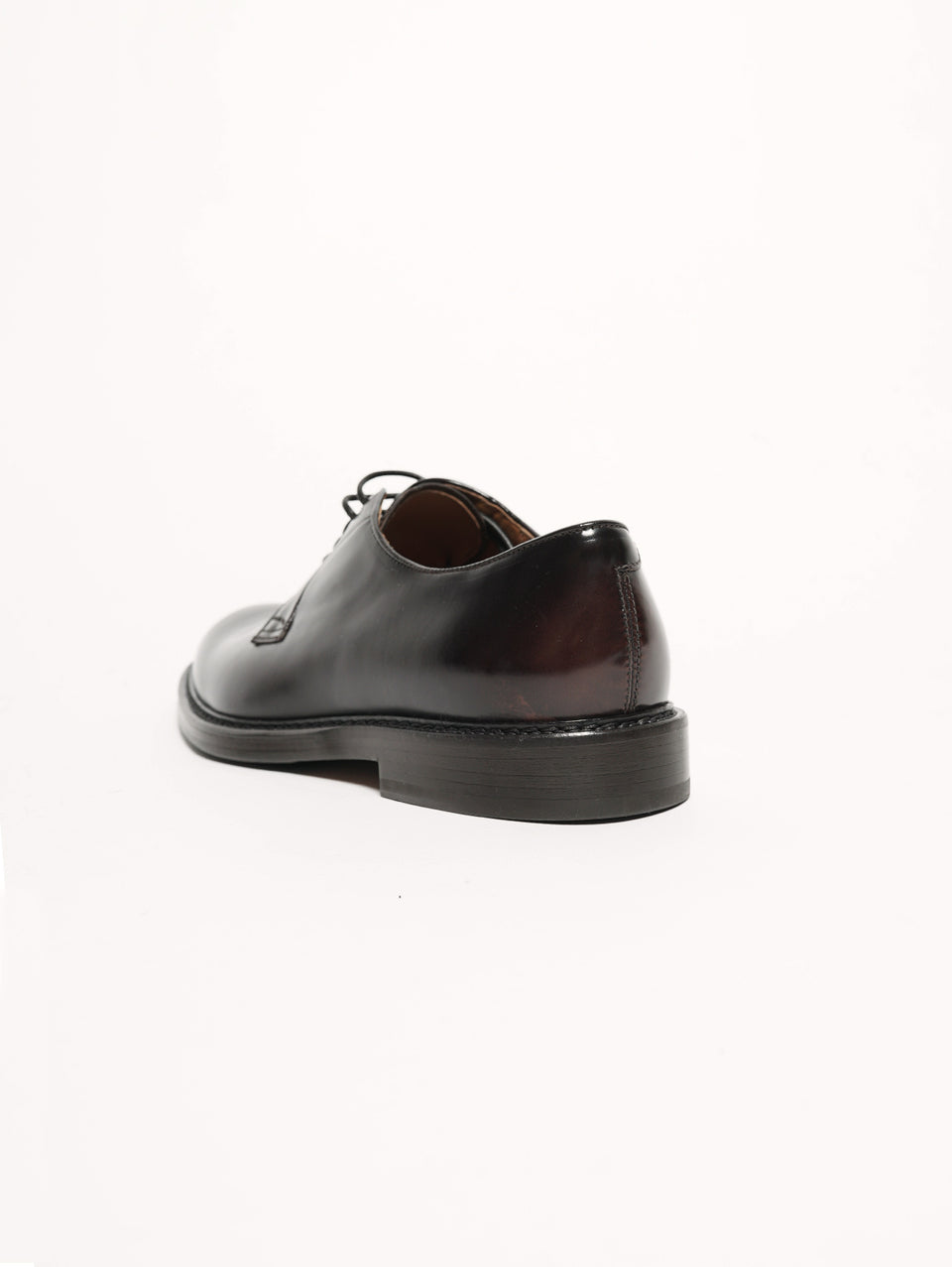DUCA DI WELLES Stringata pelle liscia Testa di moro Italy