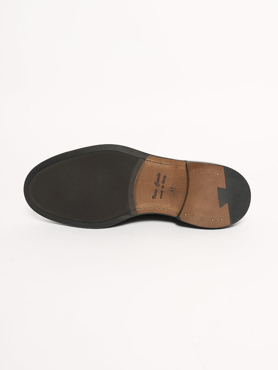 DUCA DI WELLES Stringata pelle liscia Testa di moro Italy