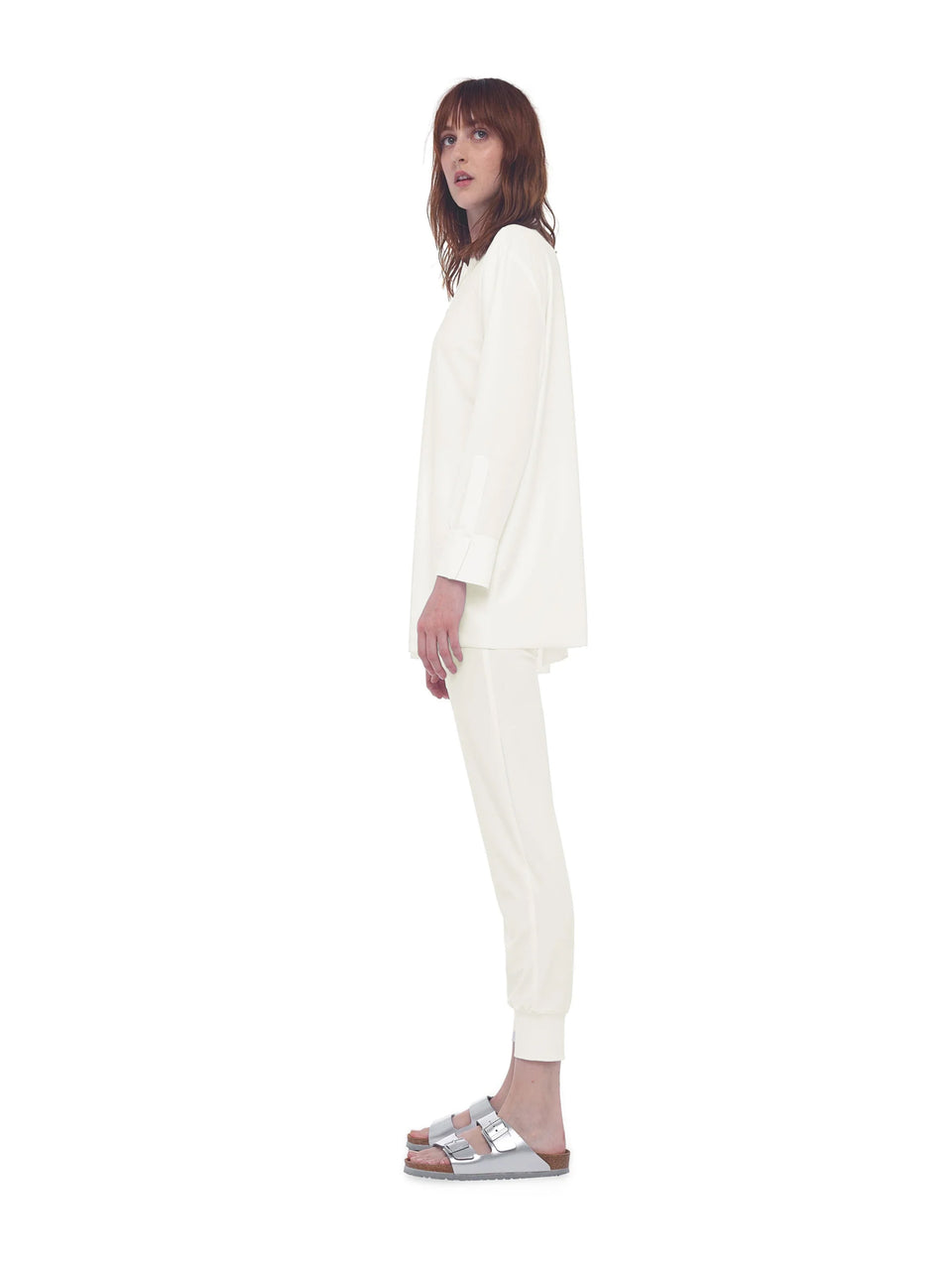 NORMA KAMALI Camicia con Chiusura in Velcro Avorio Vendita