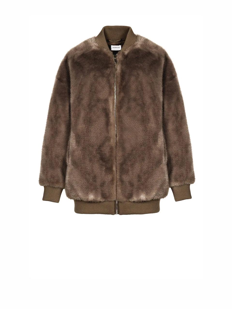 P.A.R.O.S.H. Bomber in Ecopelliccia Marrone Negozi Online