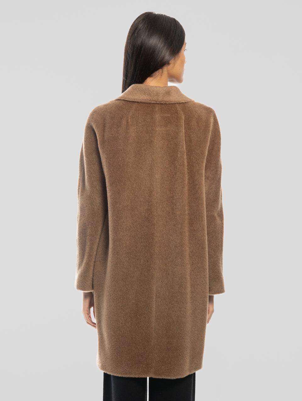 MAX MARA Cappotto Doppiopetto in Alpaca e Lana Roseto Cammello Affare Del Giorno