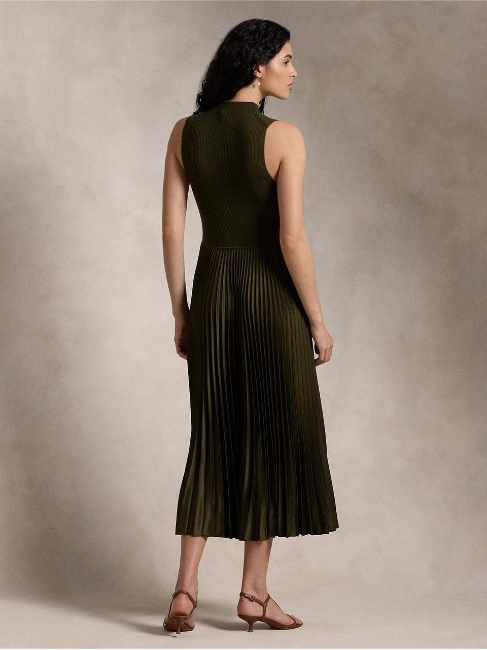 RALPH LAUREN Abito Senza Maniche da Cocktail Verde Loden Online