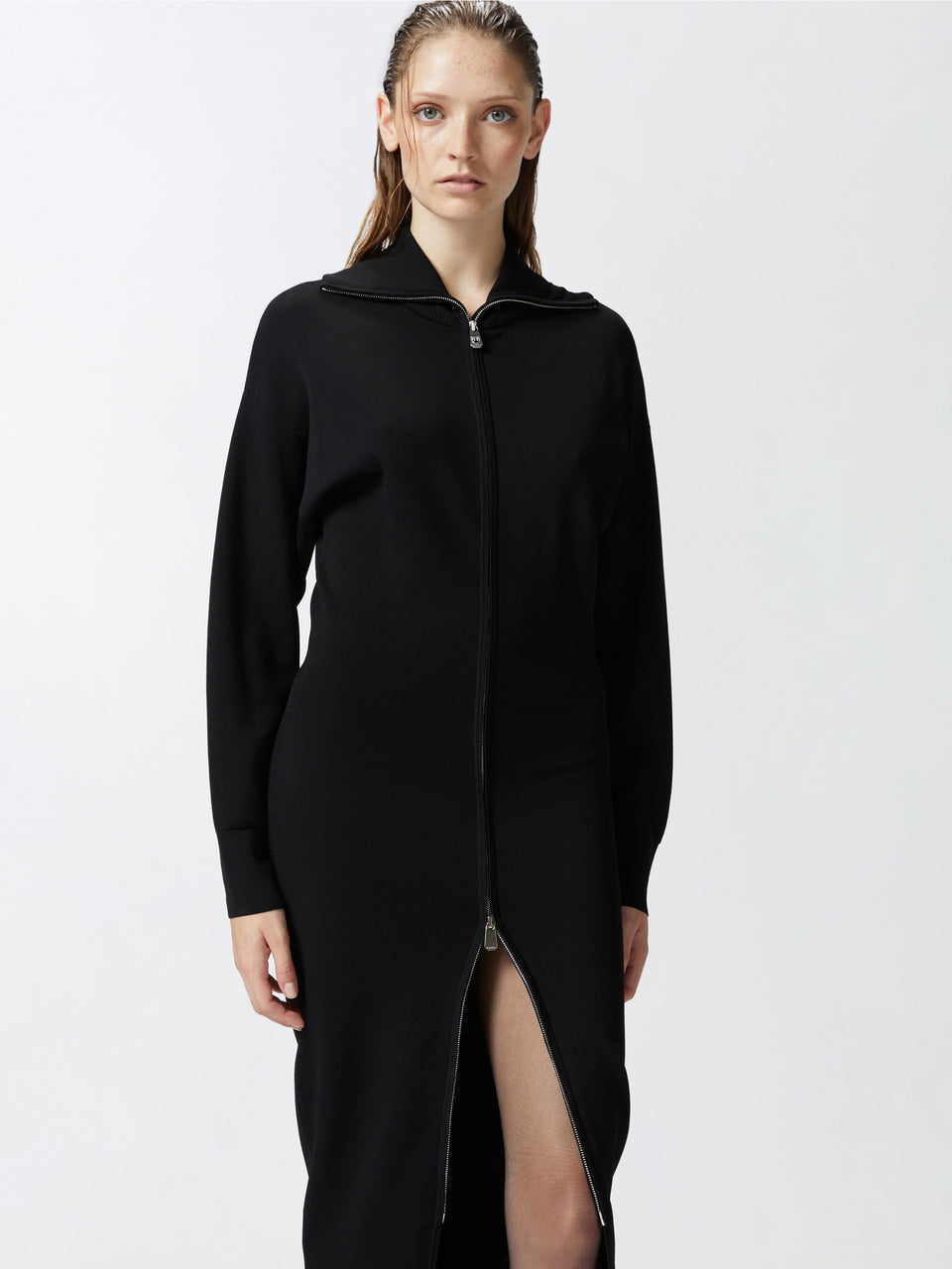 PINKO Abito Longuette in Maglia Nero Offerte