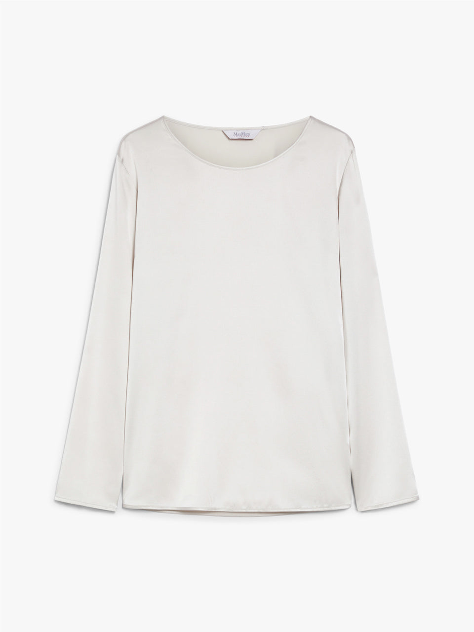 MAX MARA LEISURE Blusa in Raso di Seta Stretch Ghiaccio I Più Venduti