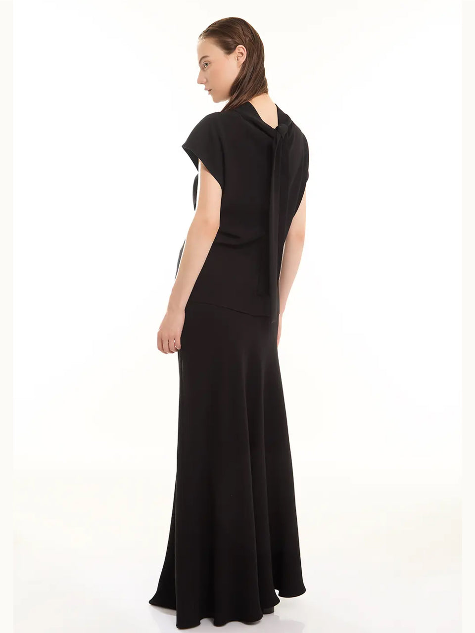 P.A.R.O.S.H. Blusa con Cannello e Fiocco Nero In Saldo