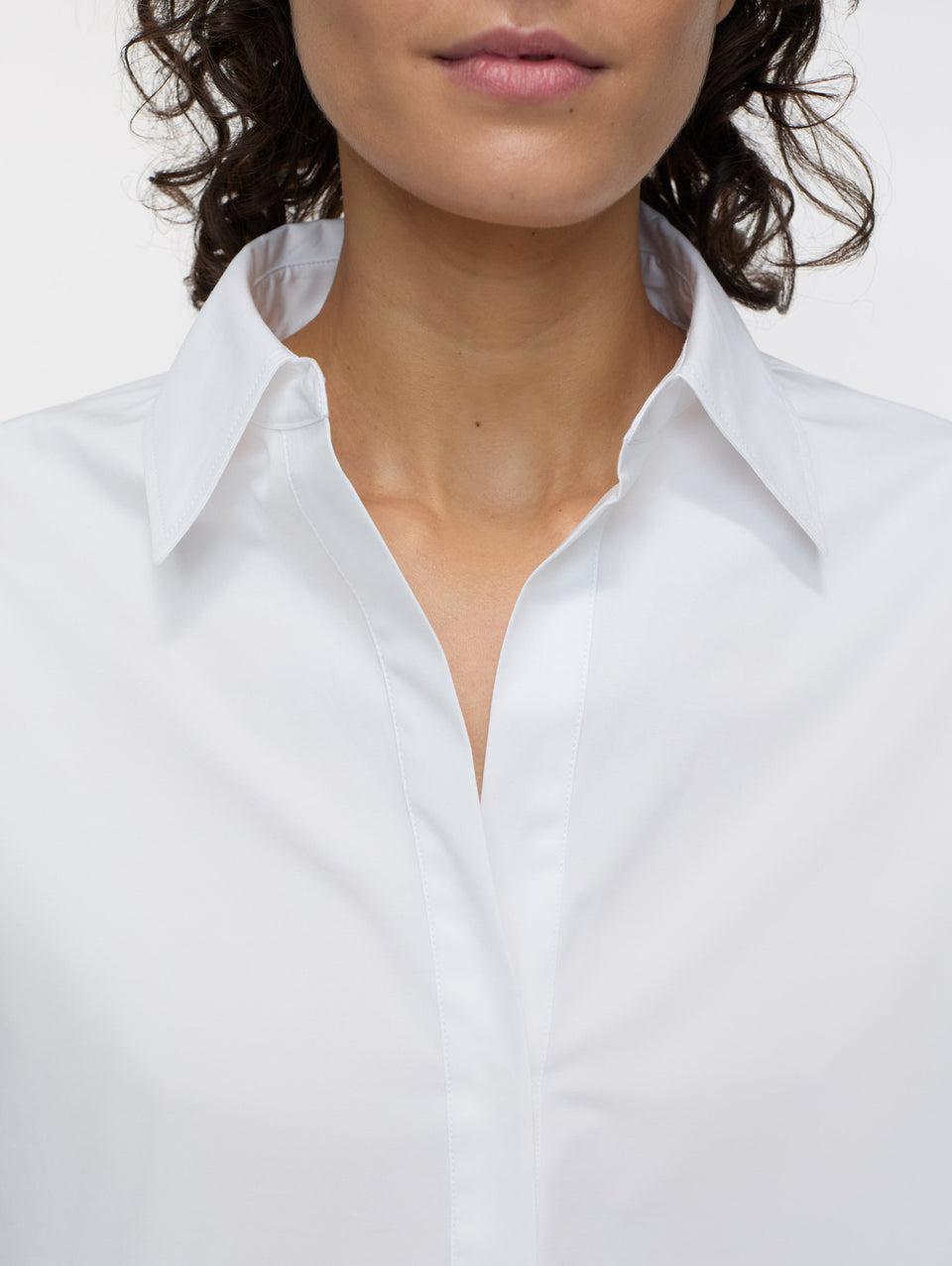 CLOSED Blusa con Scollo a Tunica Bianco Moda