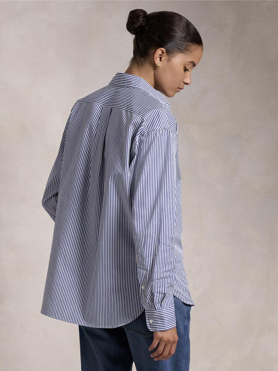 RALPH LAUREN Camicia a Righe Blu/Bianco Soddisfazione Garantita
