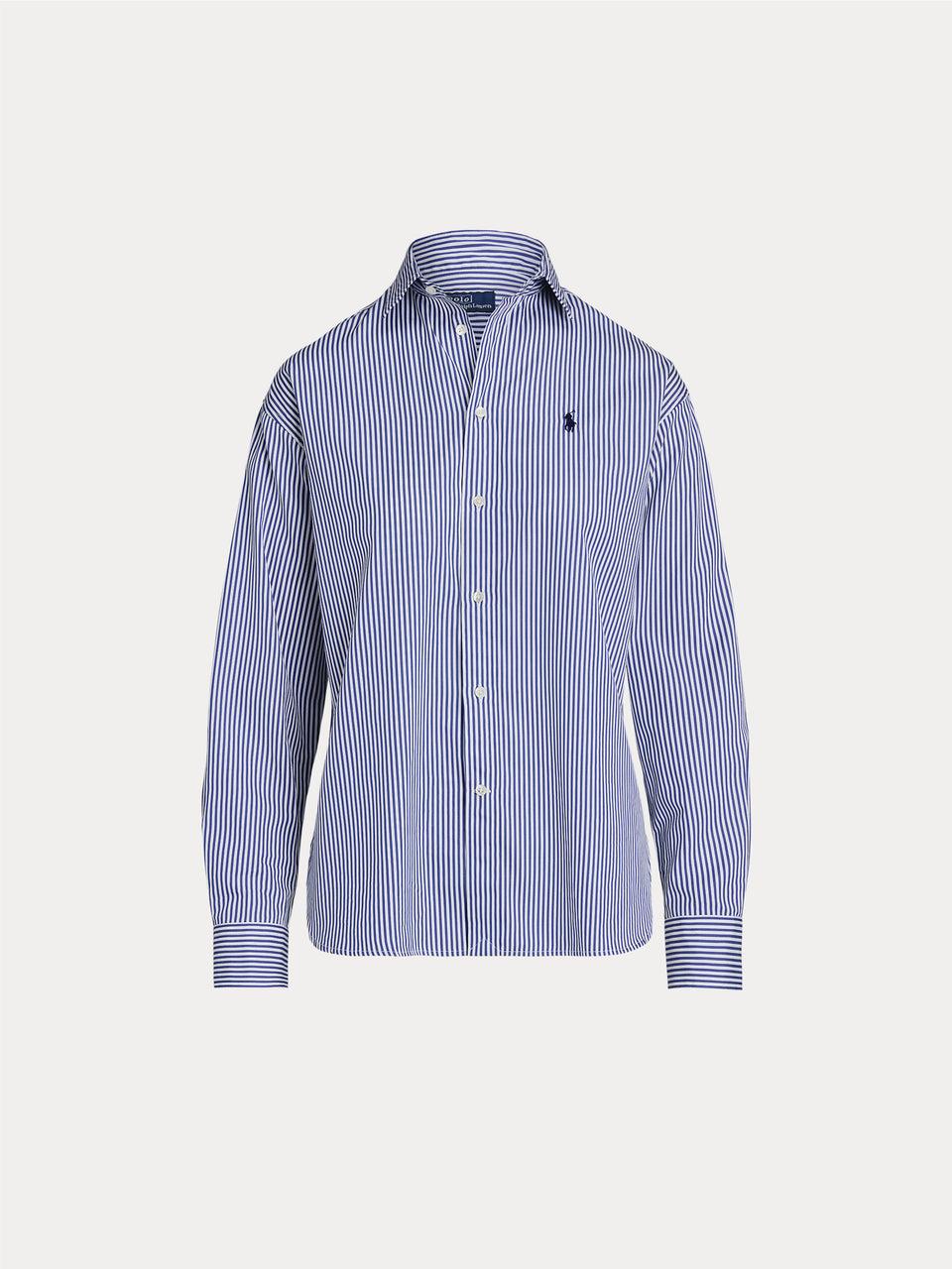 RALPH LAUREN Camicia a Righe Blu/Bianco Soddisfazione Garantita