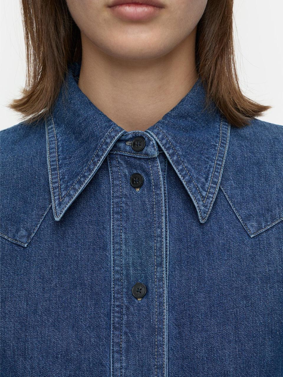 CLOSED Camicia Western in Denim Blu Negozi Online