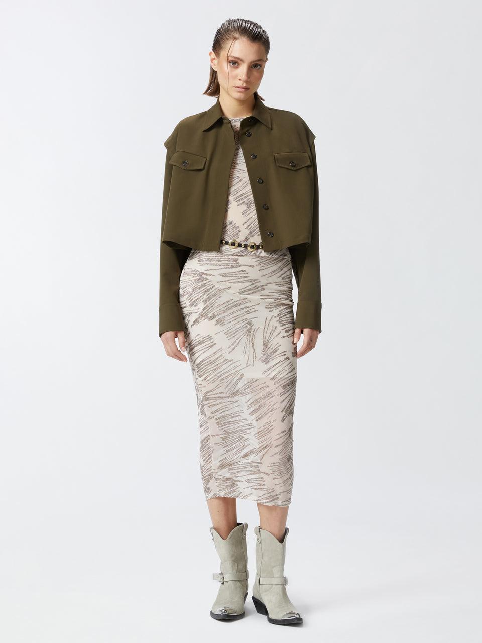 PINKO Camicia Cropped Verde Shopping Online