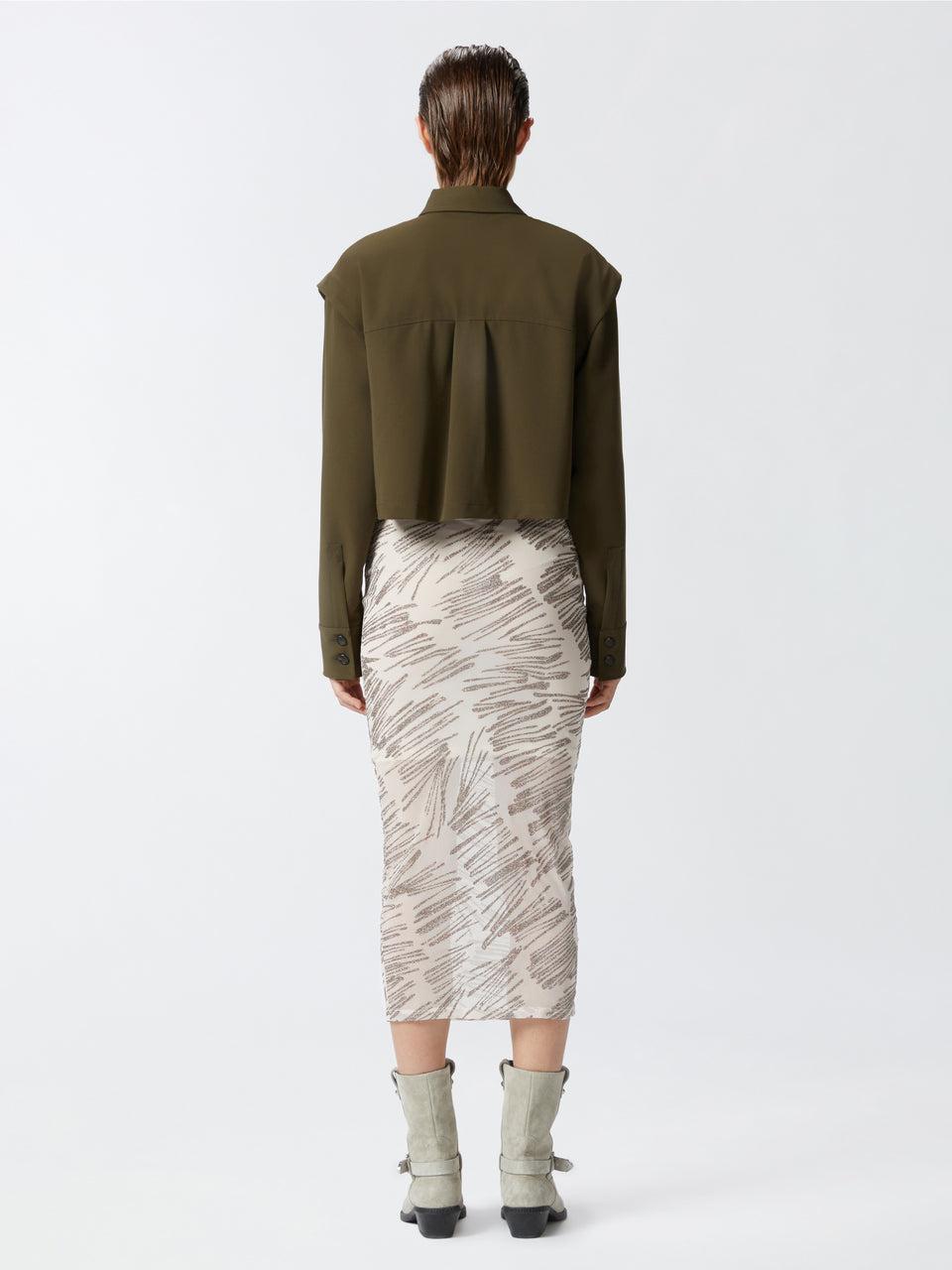 PINKO Camicia Cropped Verde Shopping Online